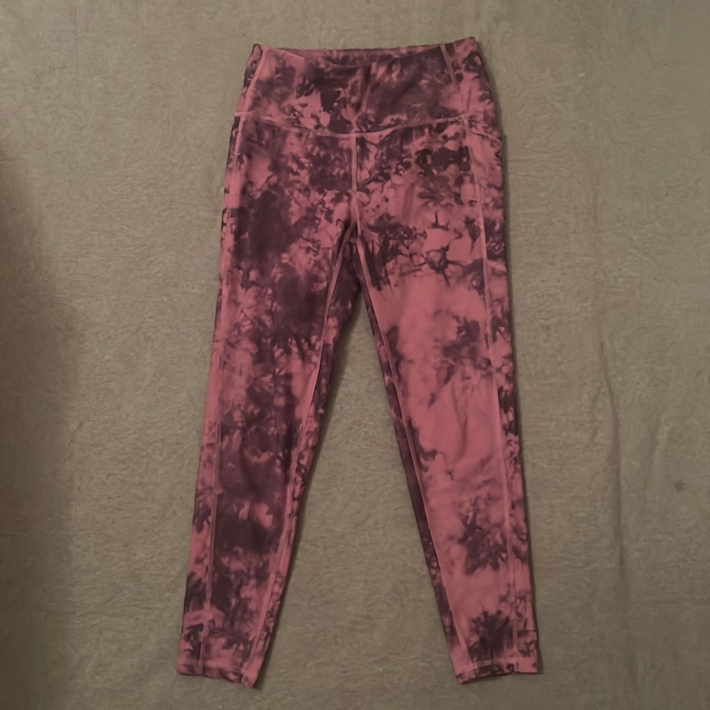 dicks sporting goods tie dye leggings purple and pink